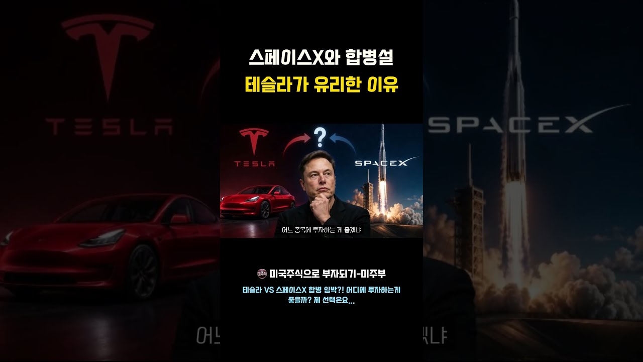 스페이스X와 합병하면 당장은 테슬라 주식이 유리한 이유 관련 이미지