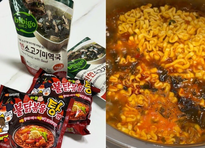 SNS 미역불닭볶음탕면 열풍에 품귀 현상 관련 이미지