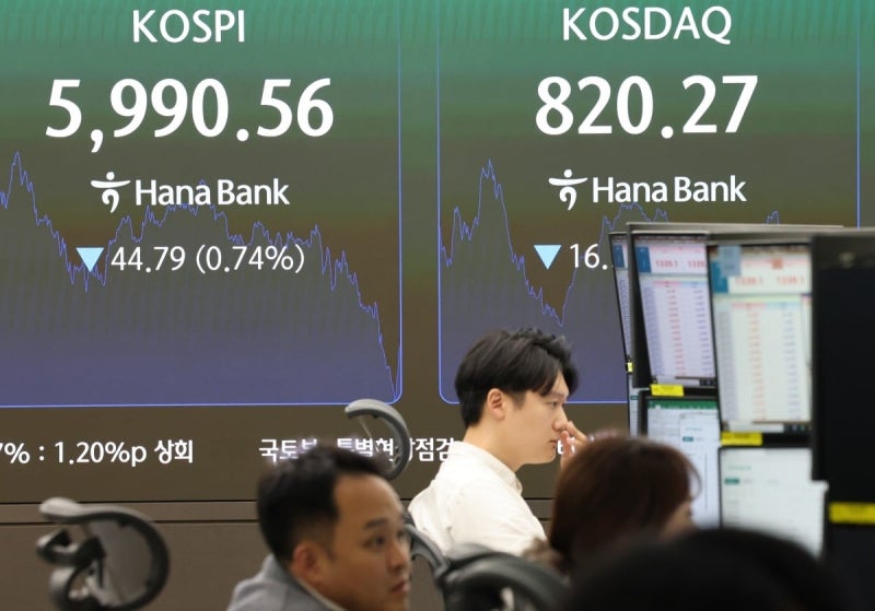 코스피 4%대 급락에 매도 사이드카 발동 관련 이미지
