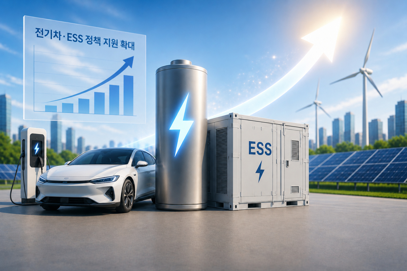 전기차·ESS 내년 예산 껑충, K배터리 수혜 기대감 관련 이미지