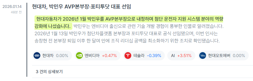 현대차그룹 40대 최연소 사장 박민우