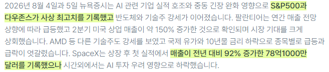 미국 증시, AI 실적과 중동 완화로 사상 최고치 경신