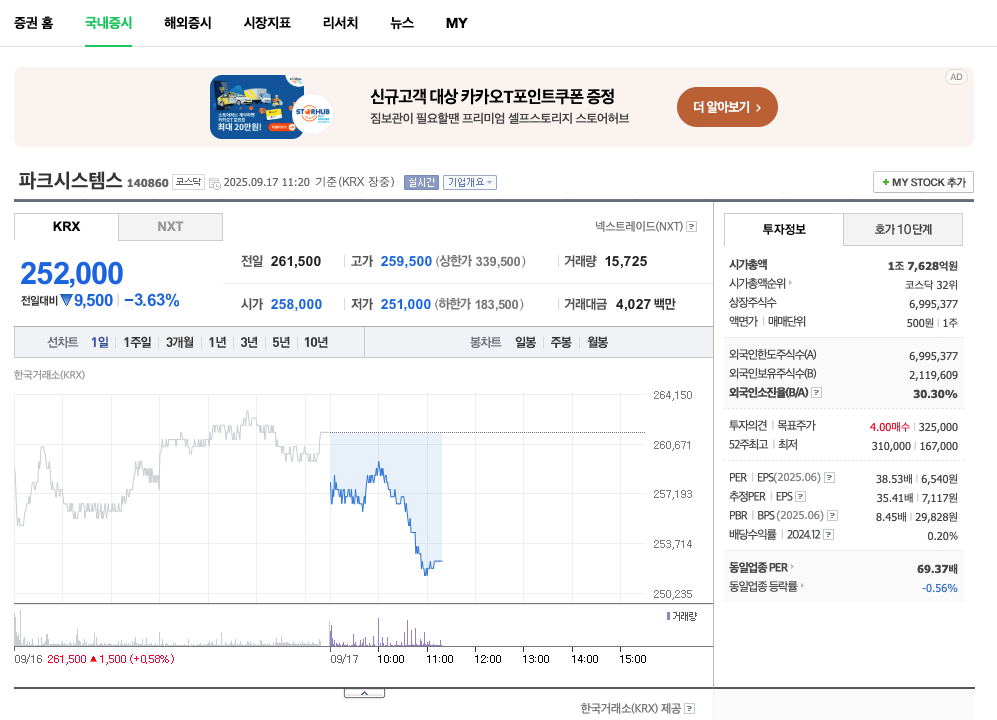 파크시스템스